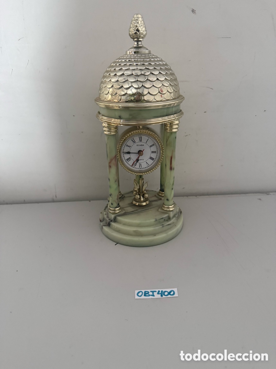 Antig&uuml;edades: Reloj de sobremesa estilo Napole&oacute;n pl&aacute;stico - Foto 1