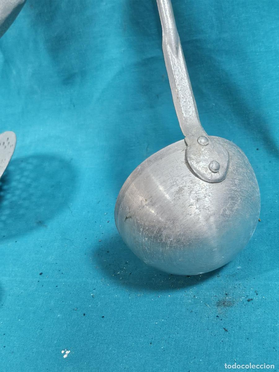 Antig&uuml;edades: cazo de aluminio rustico - Foto 5