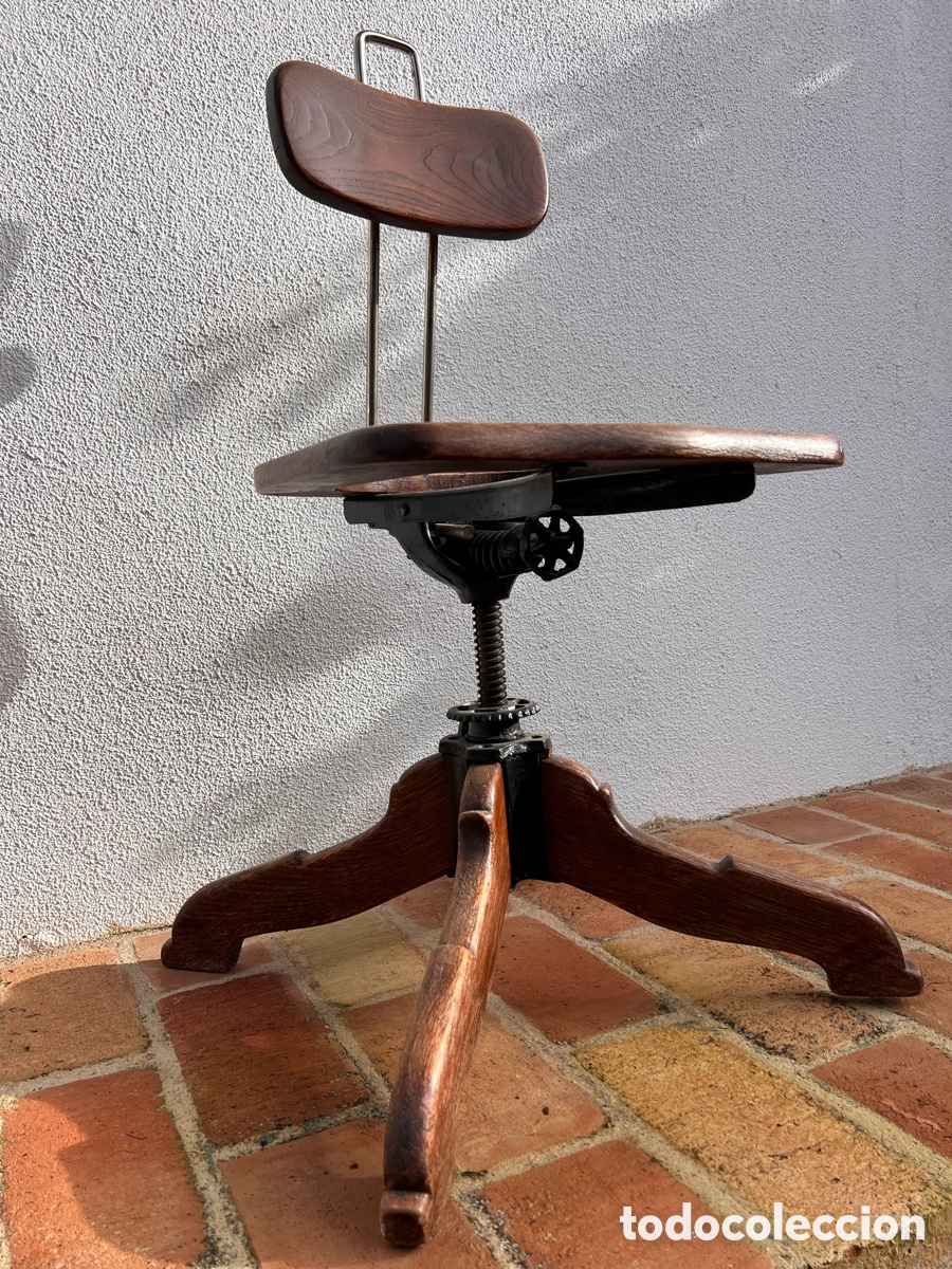 Antig&uuml;edades: Silla de oficina antigua - Foto 6
