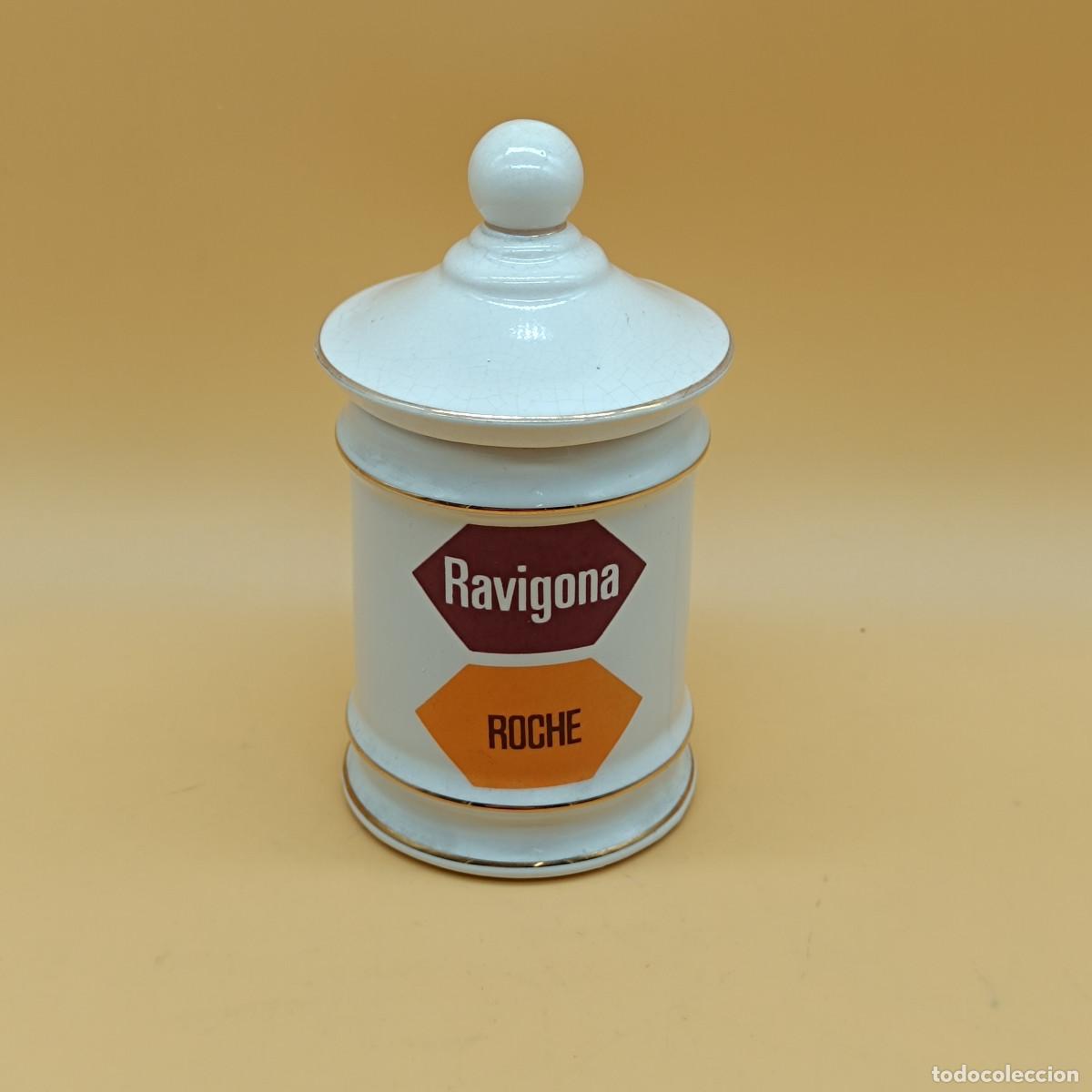 Antig&uuml;edades: ALBARELO TARRO DE FARMACIA ROCHE RAVIGONA. - Foto 1