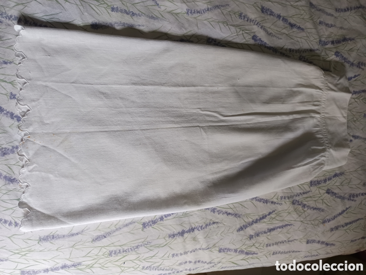 Antig&uuml;edades: Fald&oacute;n antiguo de bebe de lino - Foto 5