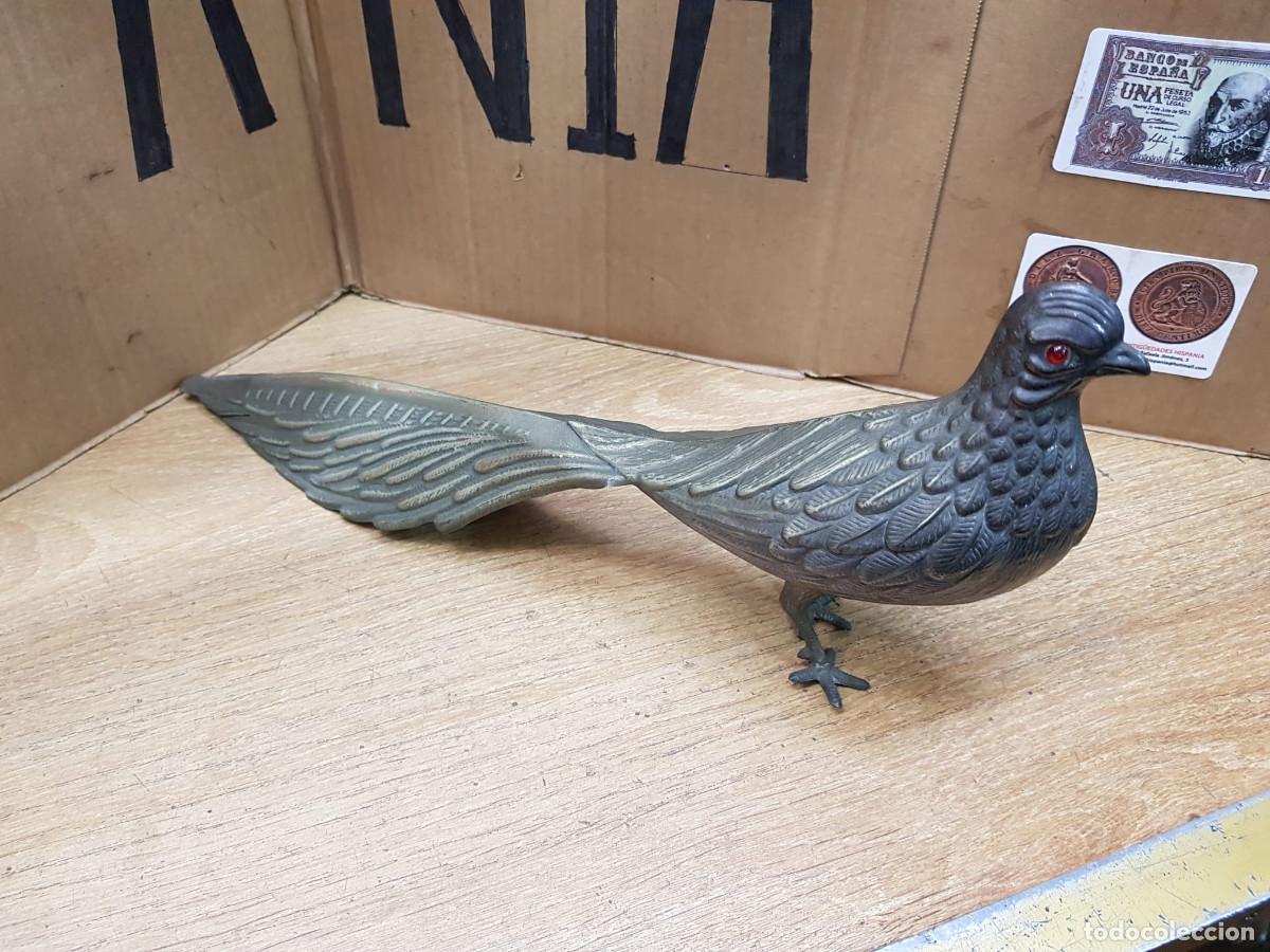 Antig&uuml;edades: PAJARO FAISAN DE METAL - Foto 3