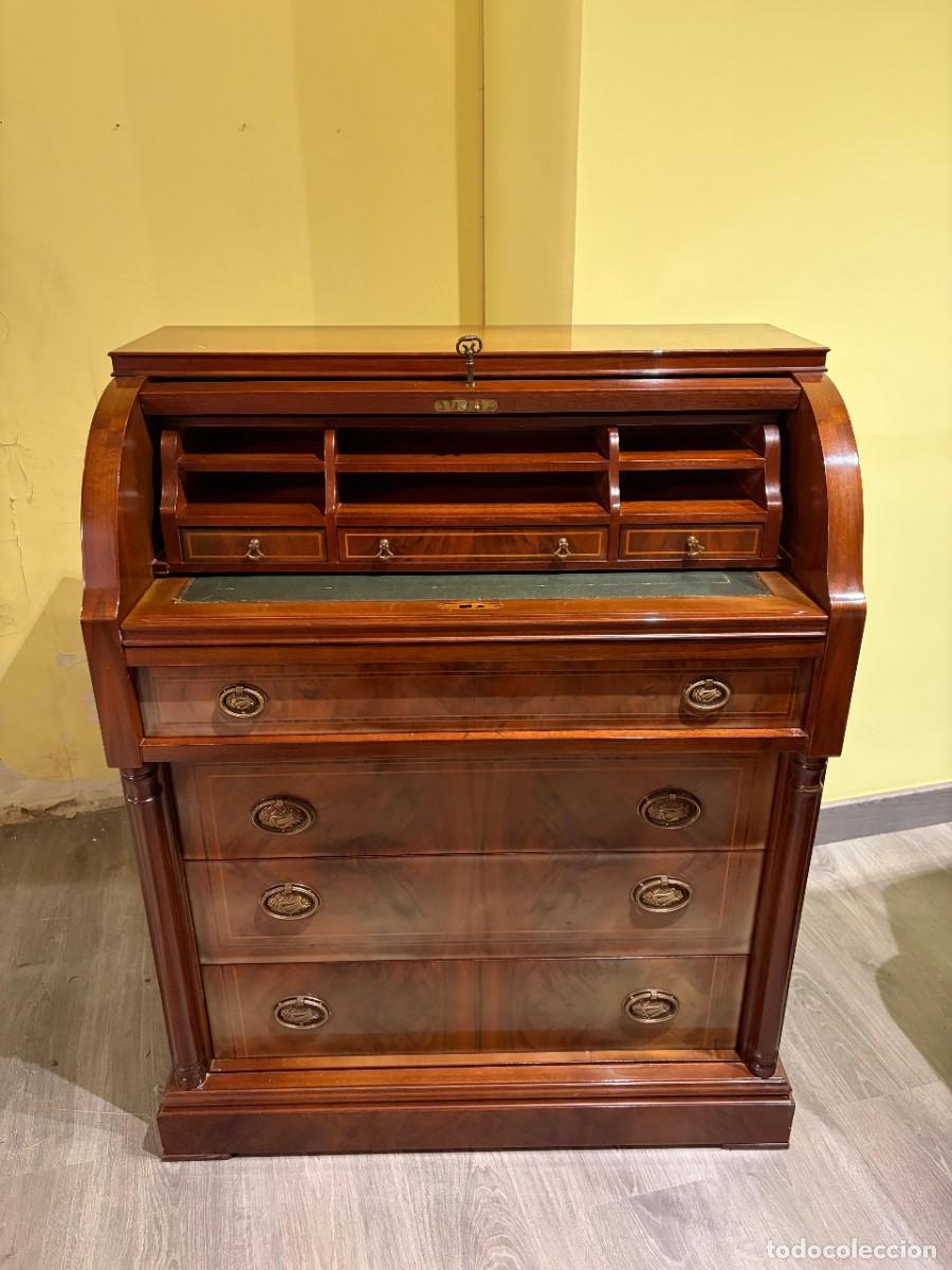 Antig&uuml;edades: Bureau escritorio franc&eacute;s antiguo de madera - Foto 7