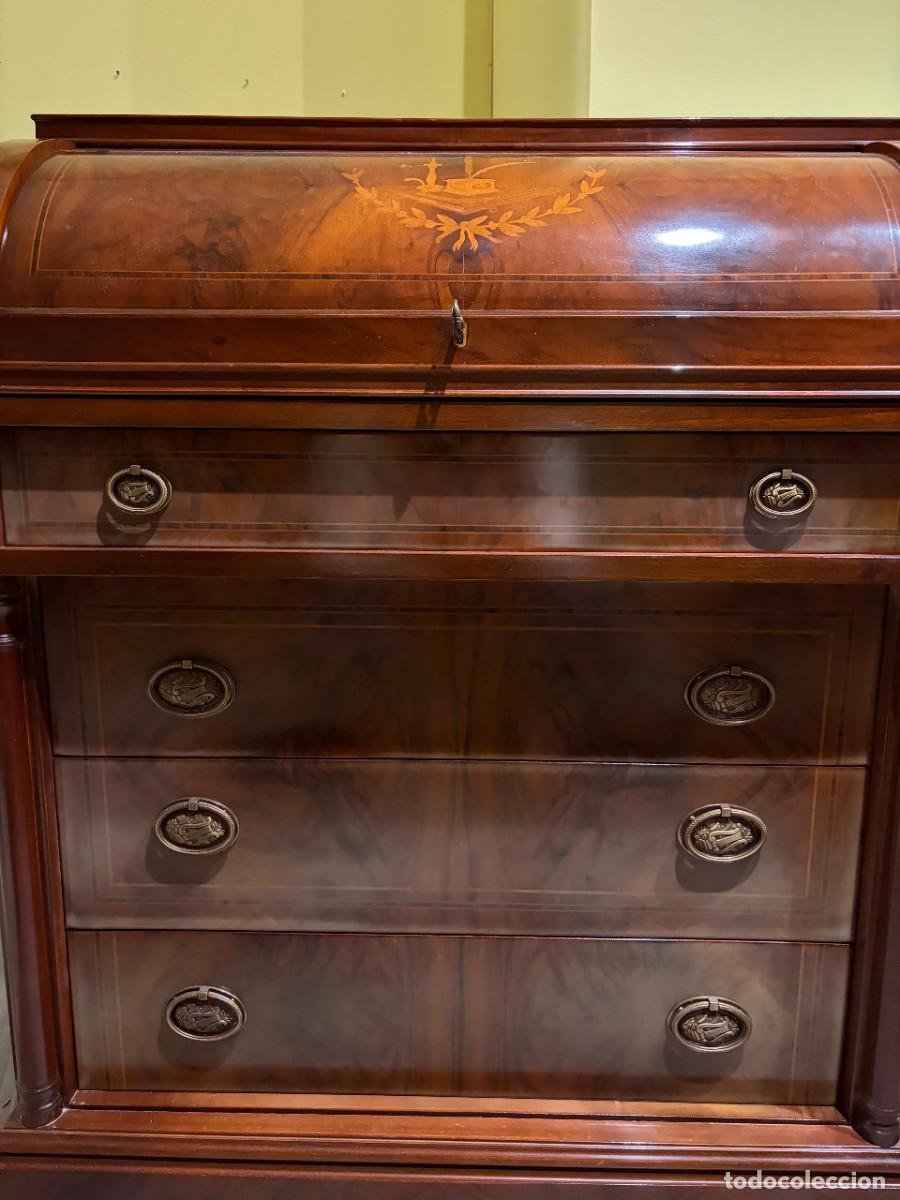 Antig&uuml;edades: Bureau escritorio franc&eacute;s antiguo de madera - Foto 9