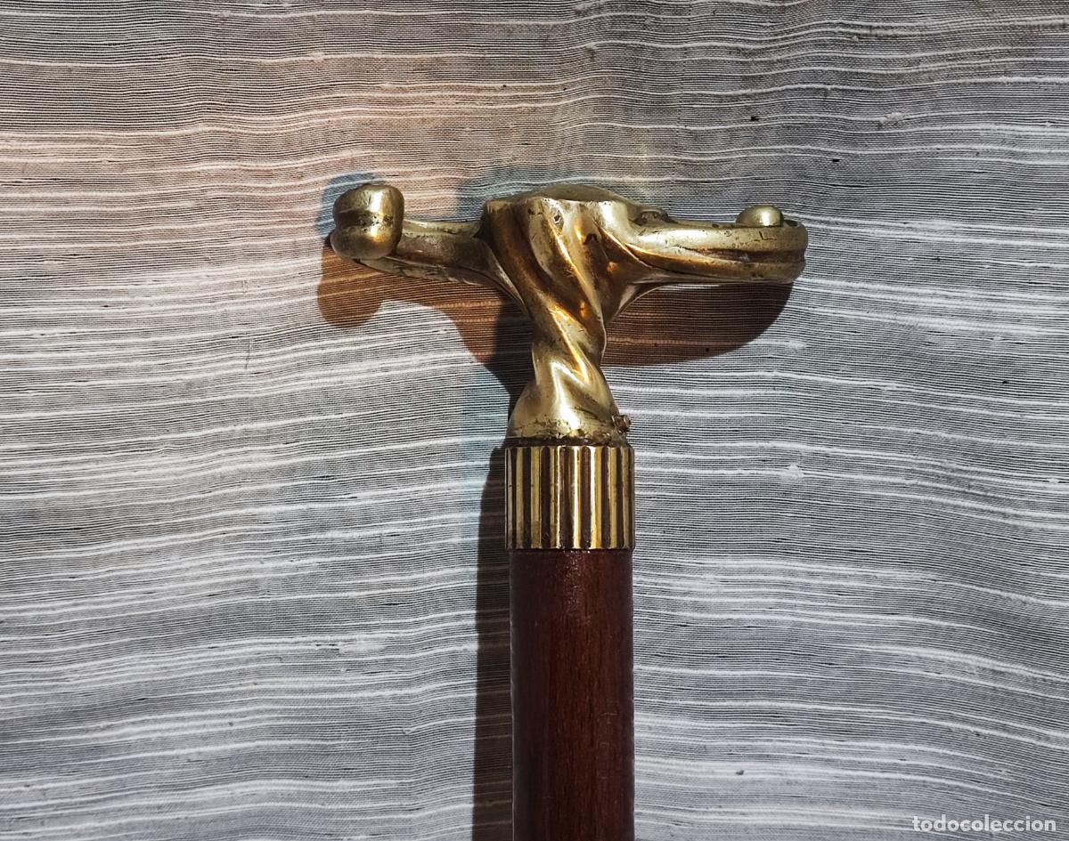 Antig&uuml;edades: EXCELENTE BASTON MODERNISTA EN BRONCE - Foto 3