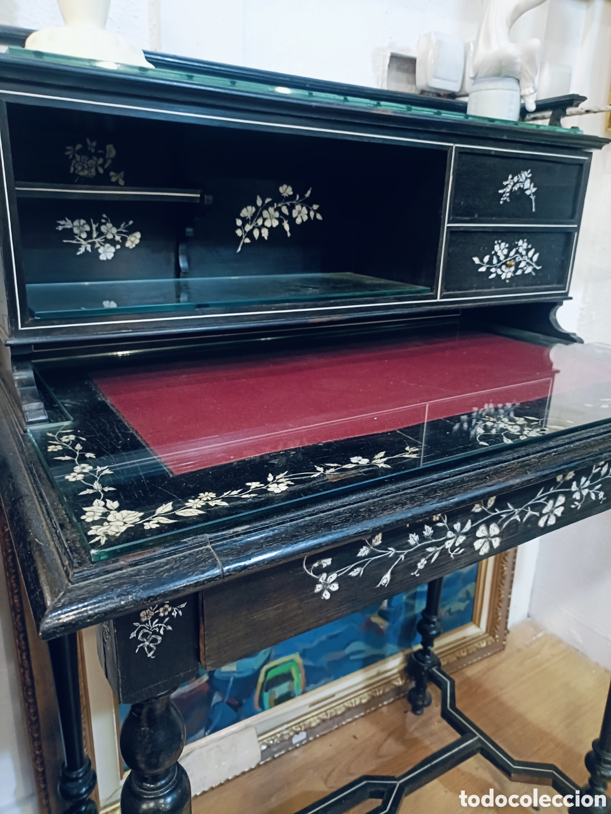 Antig&uuml;edades: Antiguo escritorio de dama - Foto 4