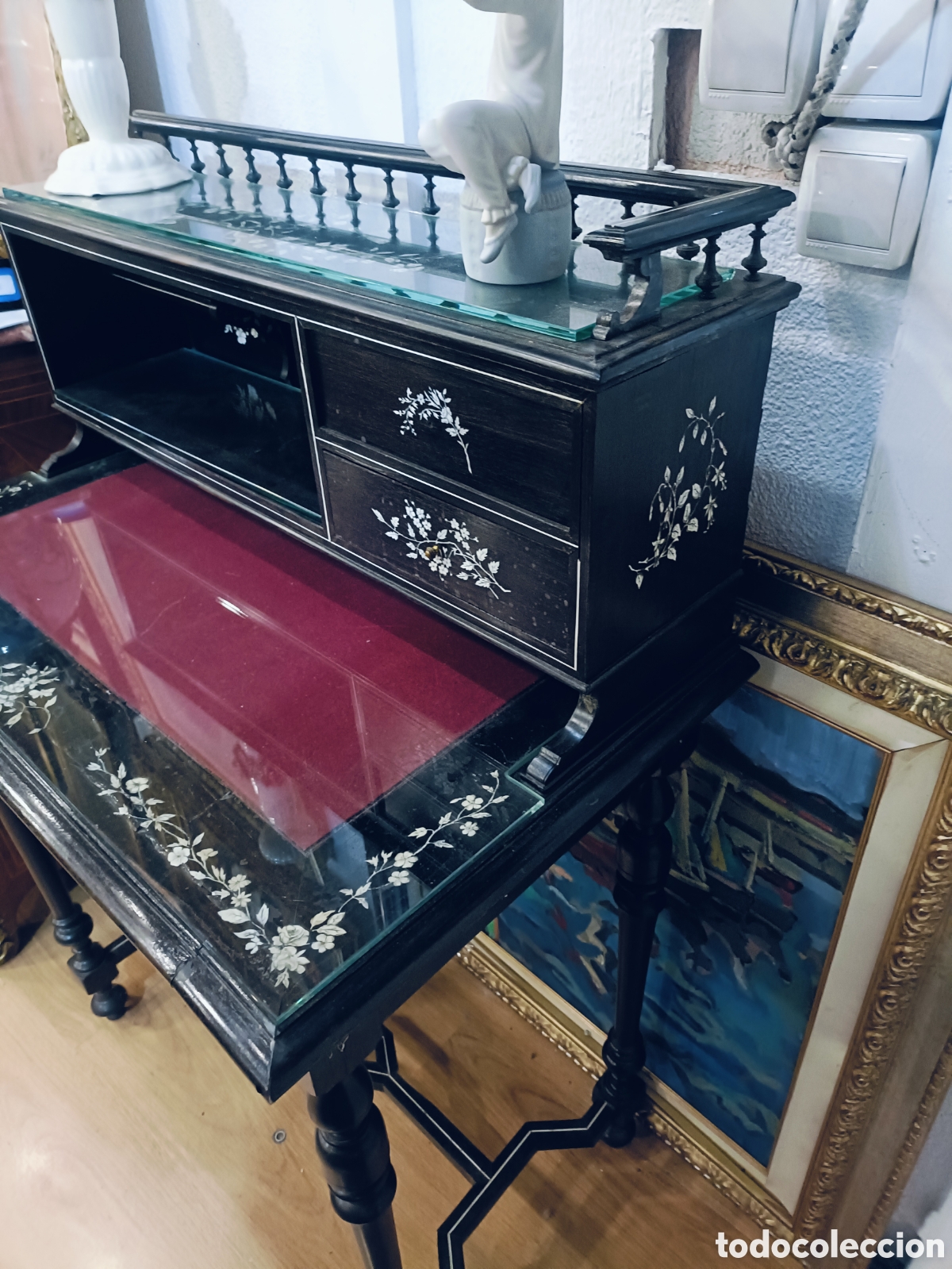 Antig&uuml;edades: Antiguo escritorio de dama - Foto 6