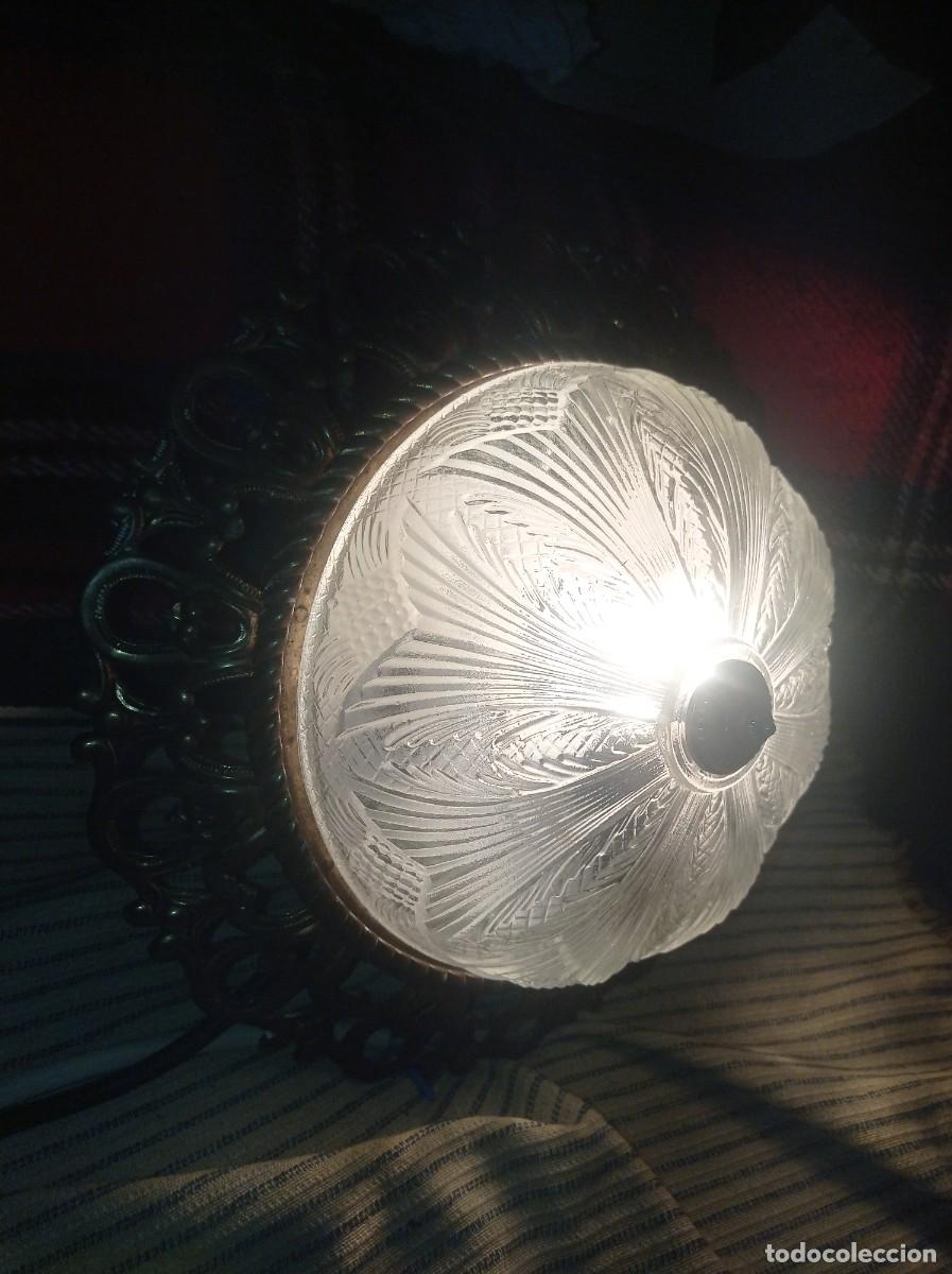 Antig&uuml;edades: Lampara techo Cristal tallado - Foto 2
