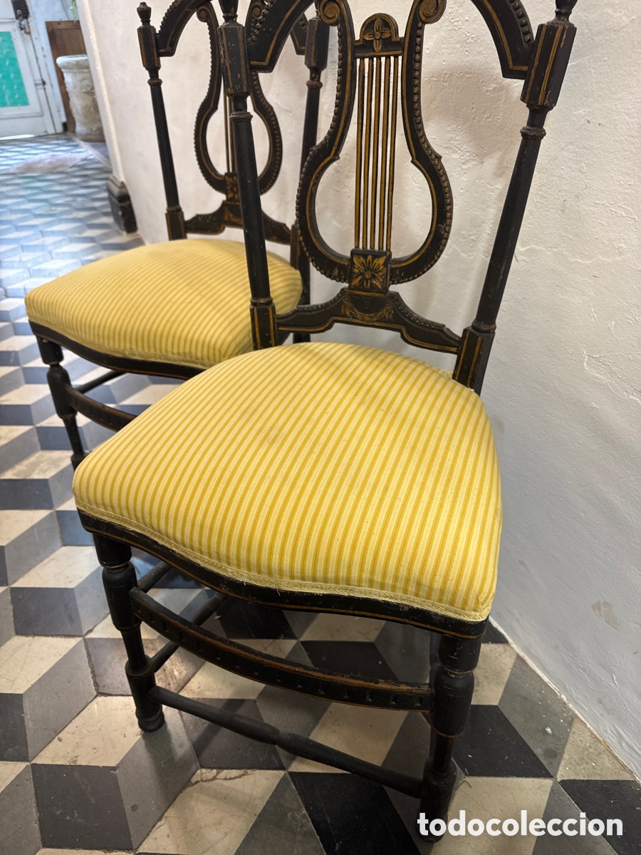 Antig&uuml;edades: Pareja de sillas Luis XVI. - Foto 6