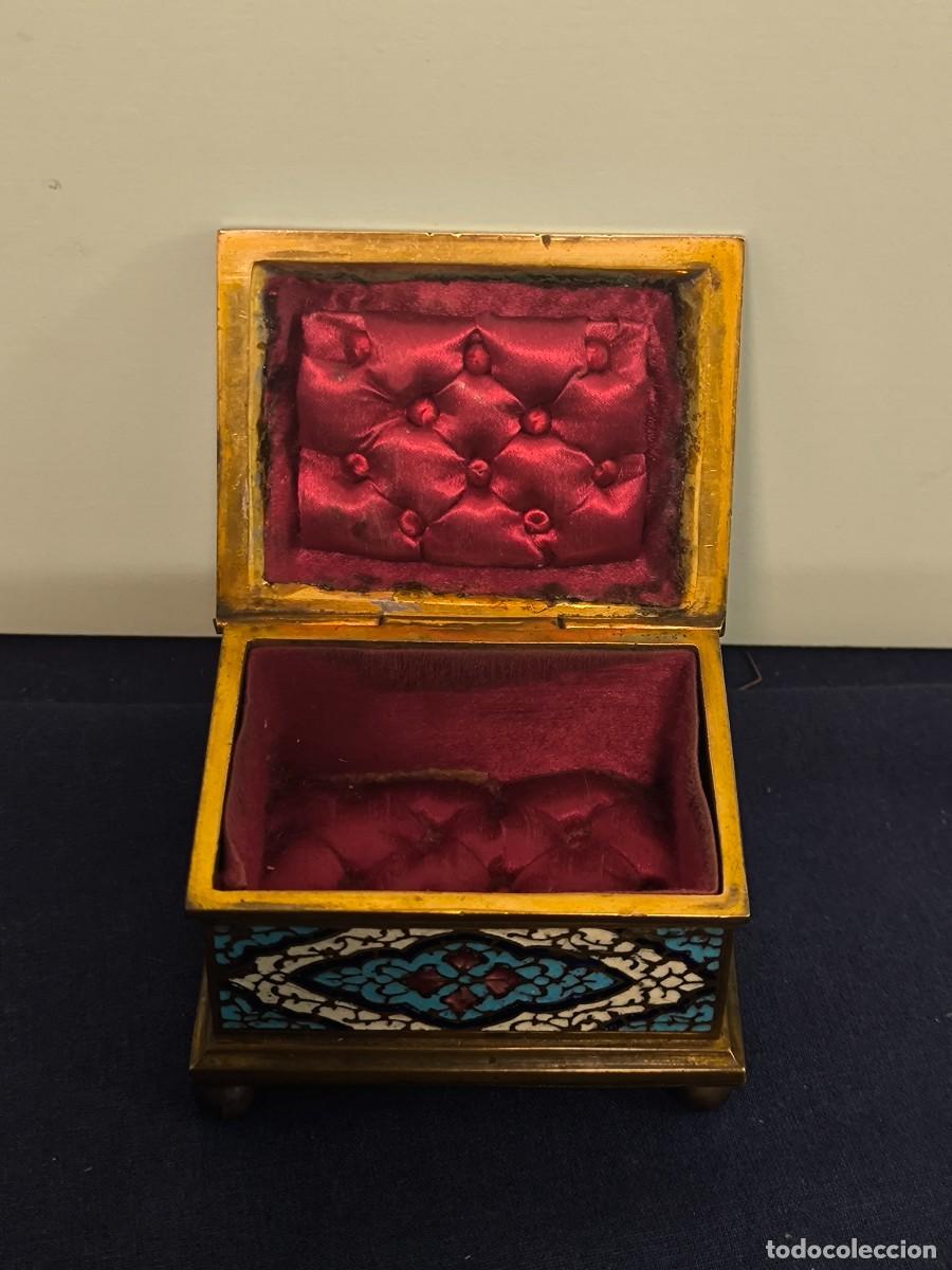 Antig&uuml;edades: CAJA FRANCESA NAPOLEON III EN BRONCE Y CHAMPLEVE - Foto 6
