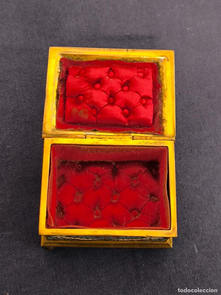 Antig&uuml;edades: CAJA FRANCESA NAPOLEON III EN BRONCE Y CHAMPLEVE - Foto 9