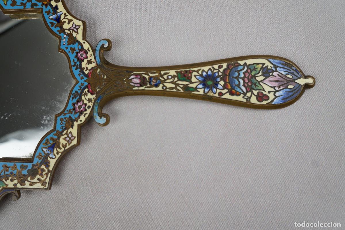 Antig&uuml;edades: Espejo esmaltado en cloisonn&eacute; - Foto 5