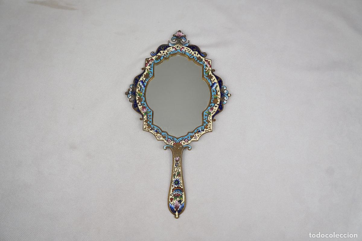 Antig&uuml;edades: Espejo esmaltado en cloisonn&eacute; - Foto 1