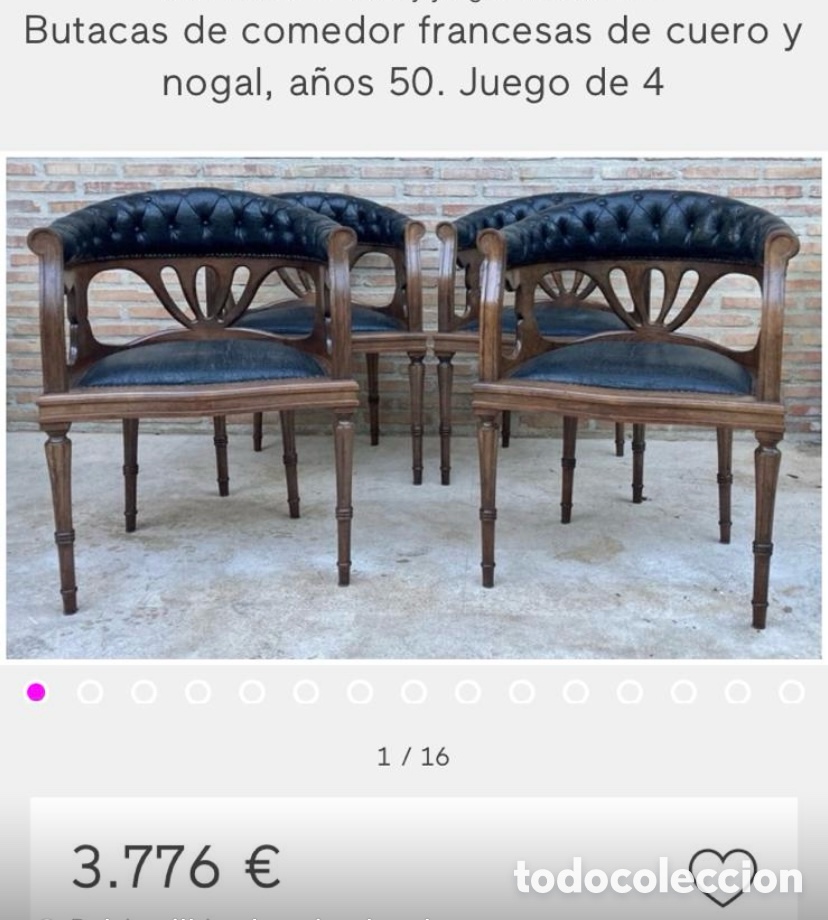 Antig&uuml;edades: Conjunto de t&eacute; de nogal de los a&ntilde;os 50 - Foto 2