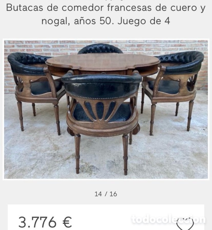 Antig&uuml;edades: Conjunto de t&eacute; de nogal de los a&ntilde;os 50 - Foto 1