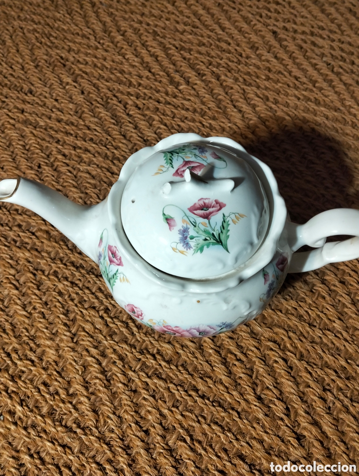Antig&uuml;edades: Tetera Fine Bone China / hecha en Inglaterra y pintada a mano - Foto 3