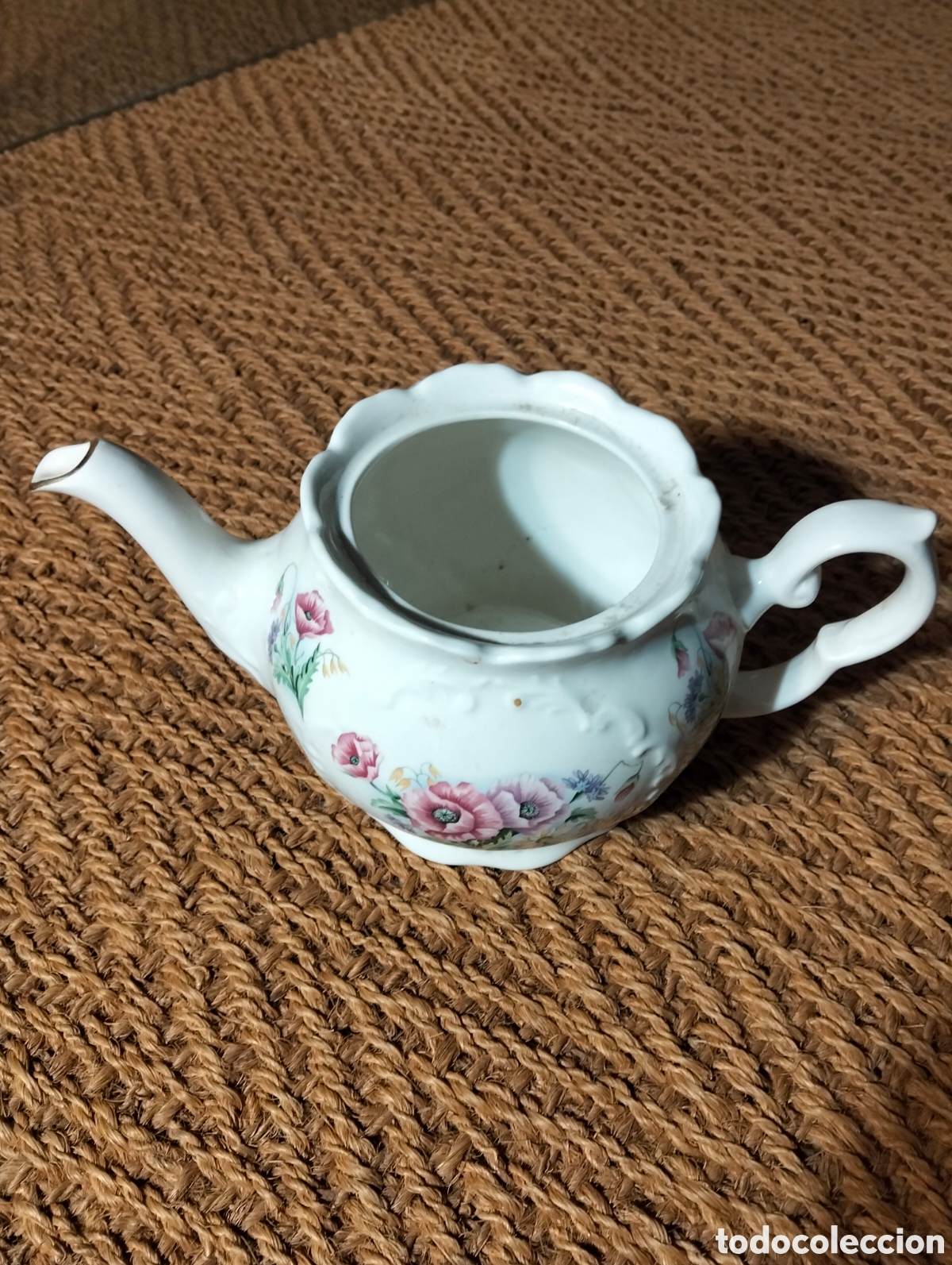 Antig&uuml;edades: Tetera Fine Bone China / hecha en Inglaterra y pintada a mano - Foto 1