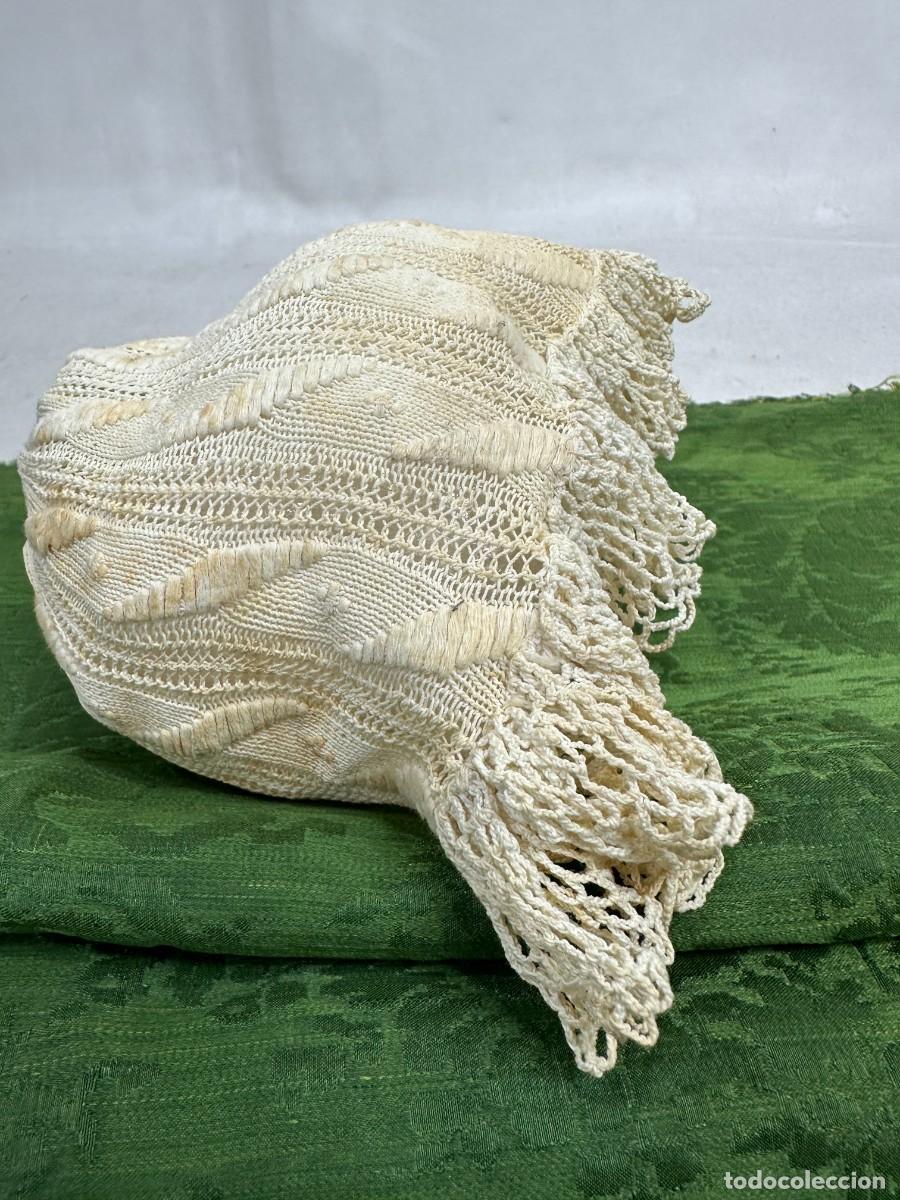 Antig&uuml;edades: Gorrito blanco antiguo - Foto 7