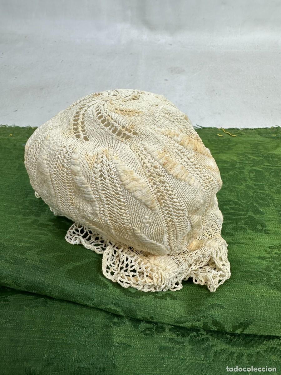 Antig&uuml;edades: Gorrito blanco antiguo - Foto 9