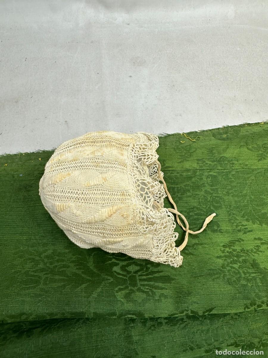 Antig&uuml;edades: Gorrito blanco antiguo - Foto 10