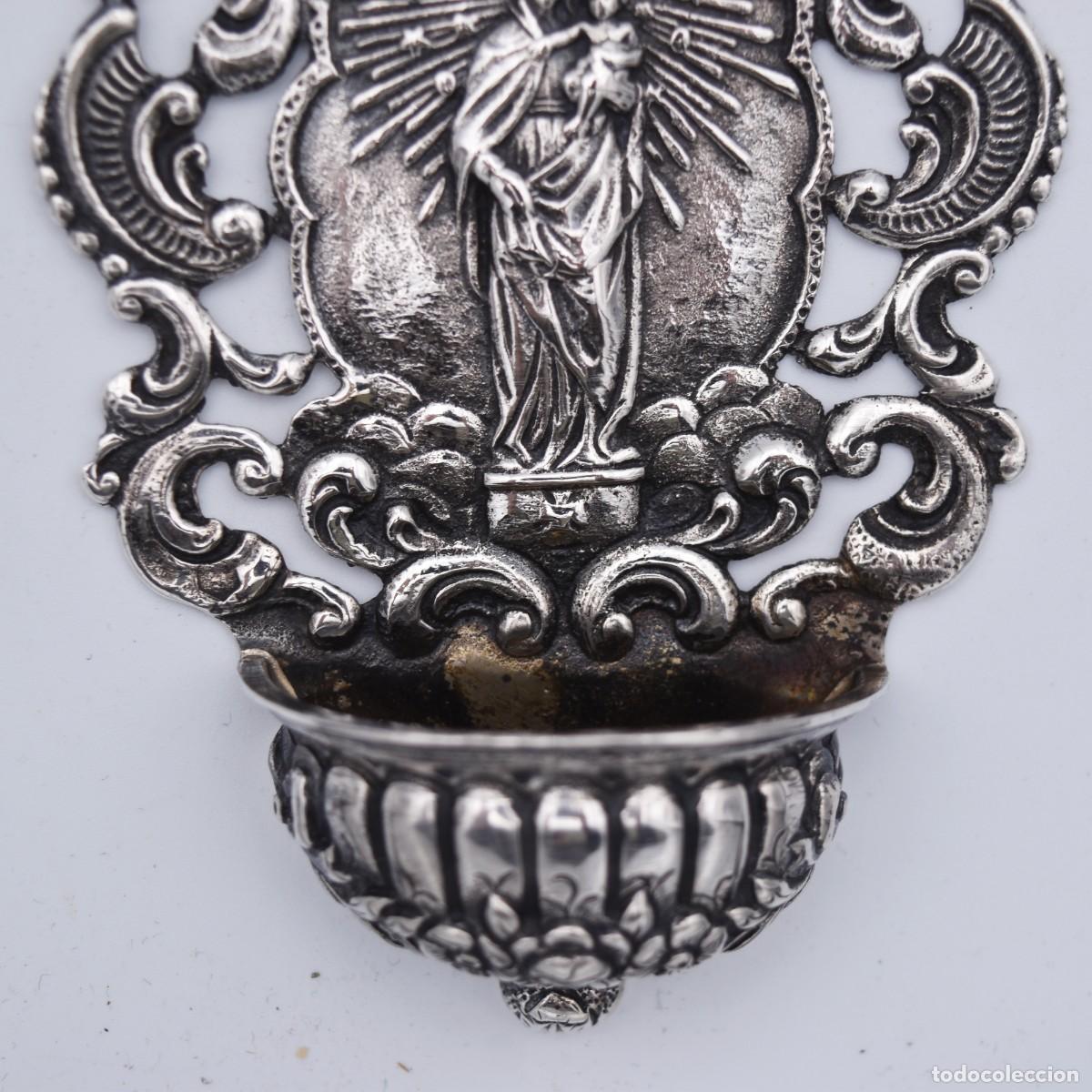 Antig&uuml;edades: Benditera antigua de plata - Foto 3