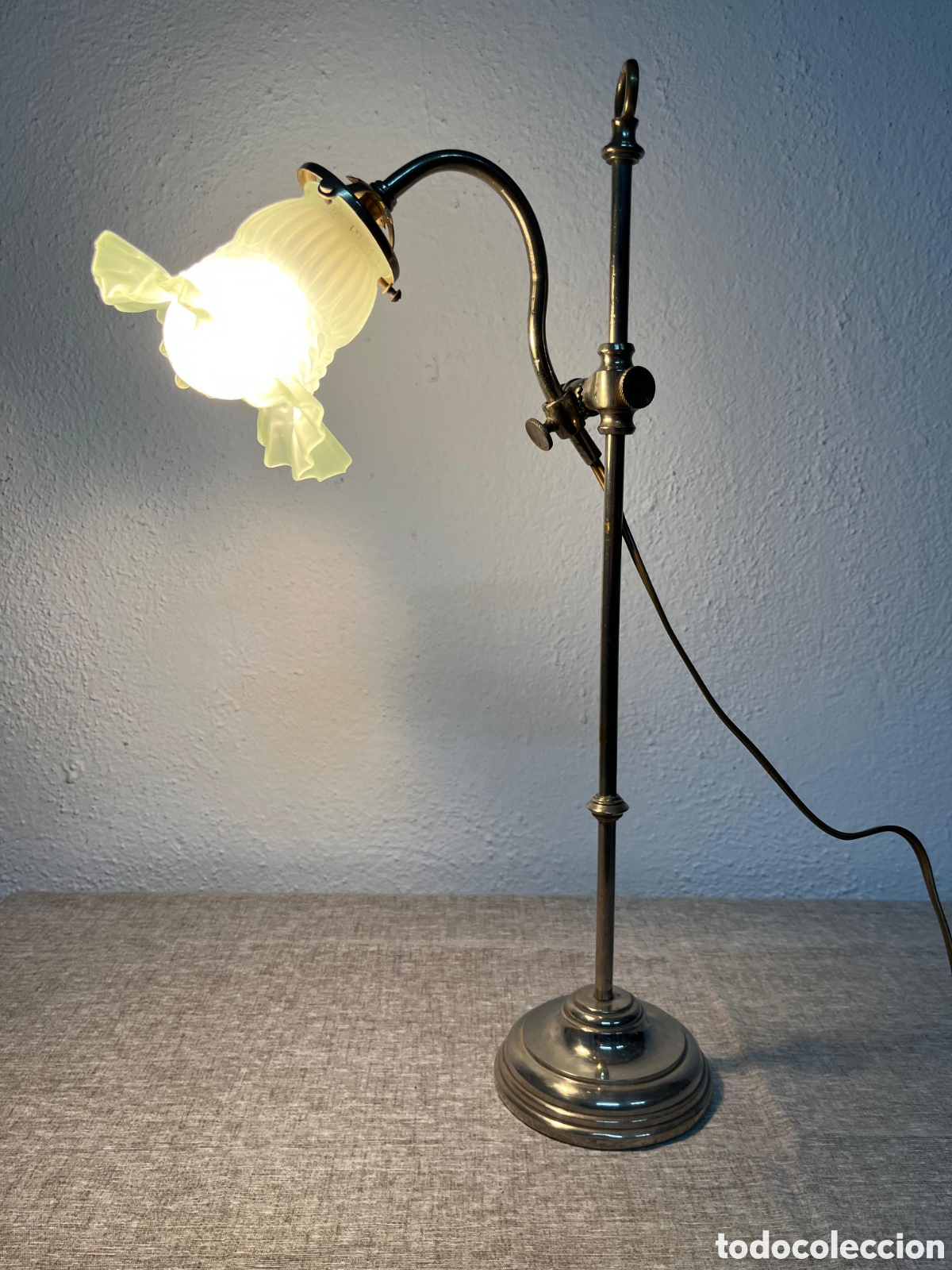 LÁMPARA MODERNISTA CRISTAL - Antigüedades Maestre