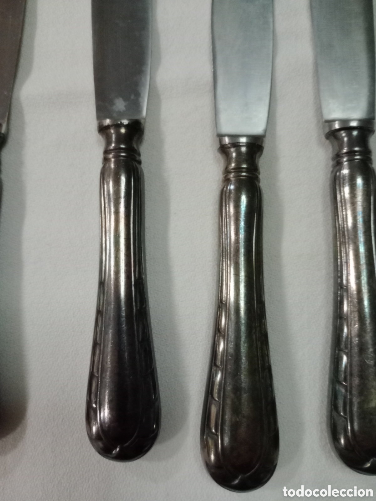 Antig&uuml;edades: 6 Cuchillos Platineta Inoxidable - Foto 2