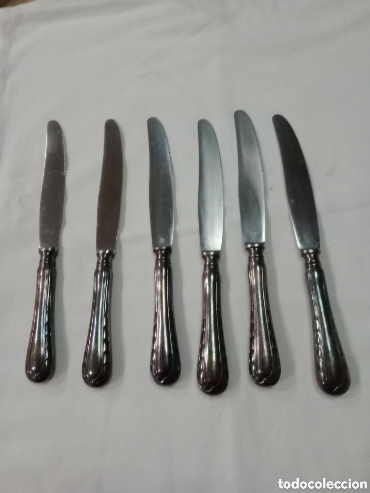 Antig&uuml;edades: 6 Cuchillos Platineta Inoxidable - Foto 1