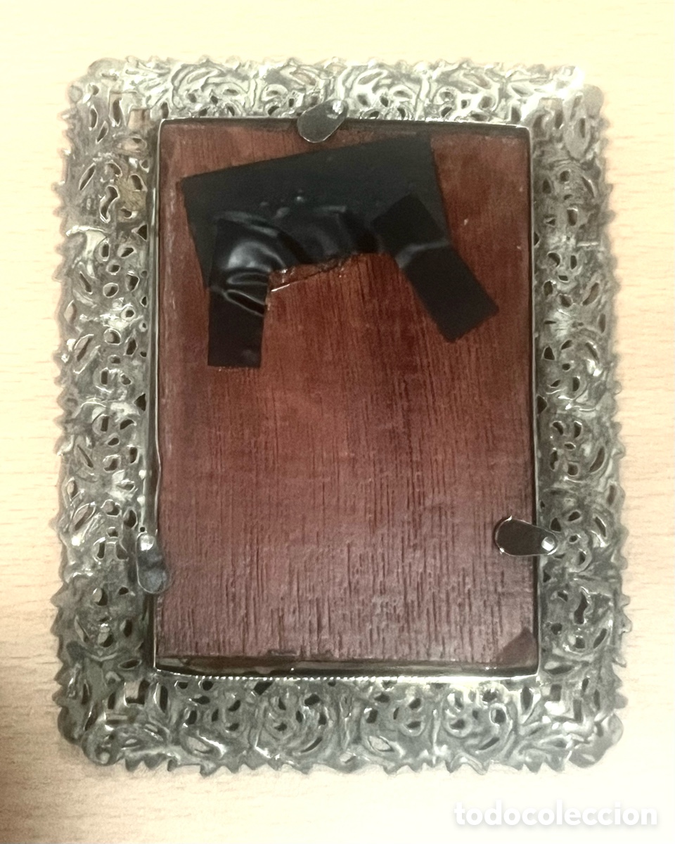 Antig&uuml;edades: ESMALTE VIRGEN DE MONTSERRAT, MARCO DE PLATA - Foto 6