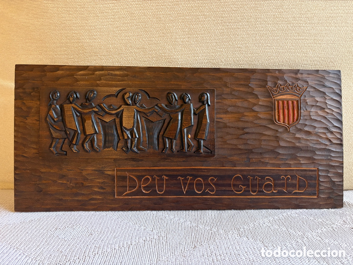 Antig&uuml;edades: Retablo deu vos guard en madera tallada - Foto 1