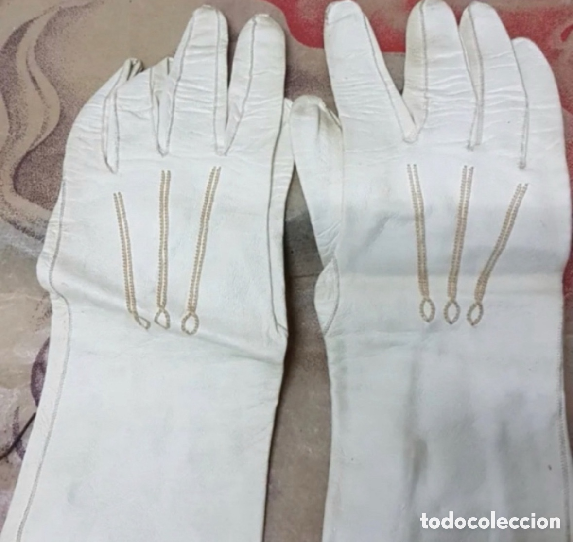 Antig&uuml;edades: Lote antiguos guantes - Foto 5
