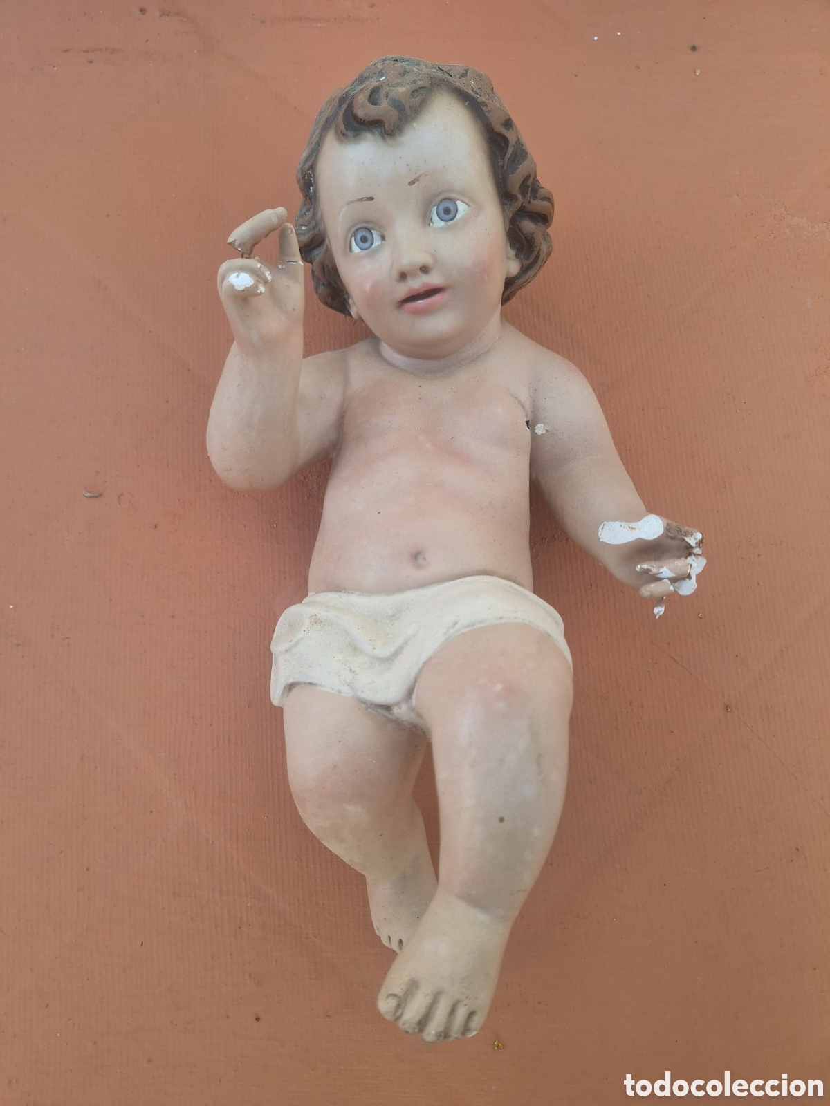 Antig&uuml;edades: Antiguo ni&ntilde;o Jes&uacute;s con defectos - Foto 1
