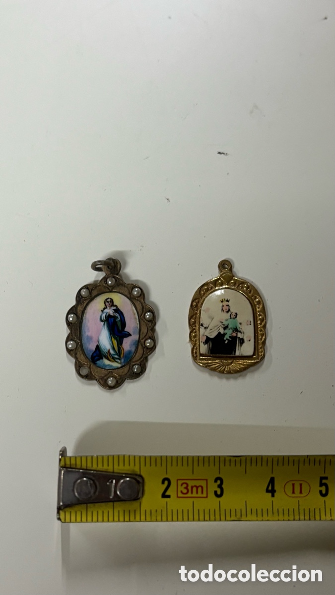 Antig&uuml;edades: Medallas religiosas esmaltadas - Foto 2