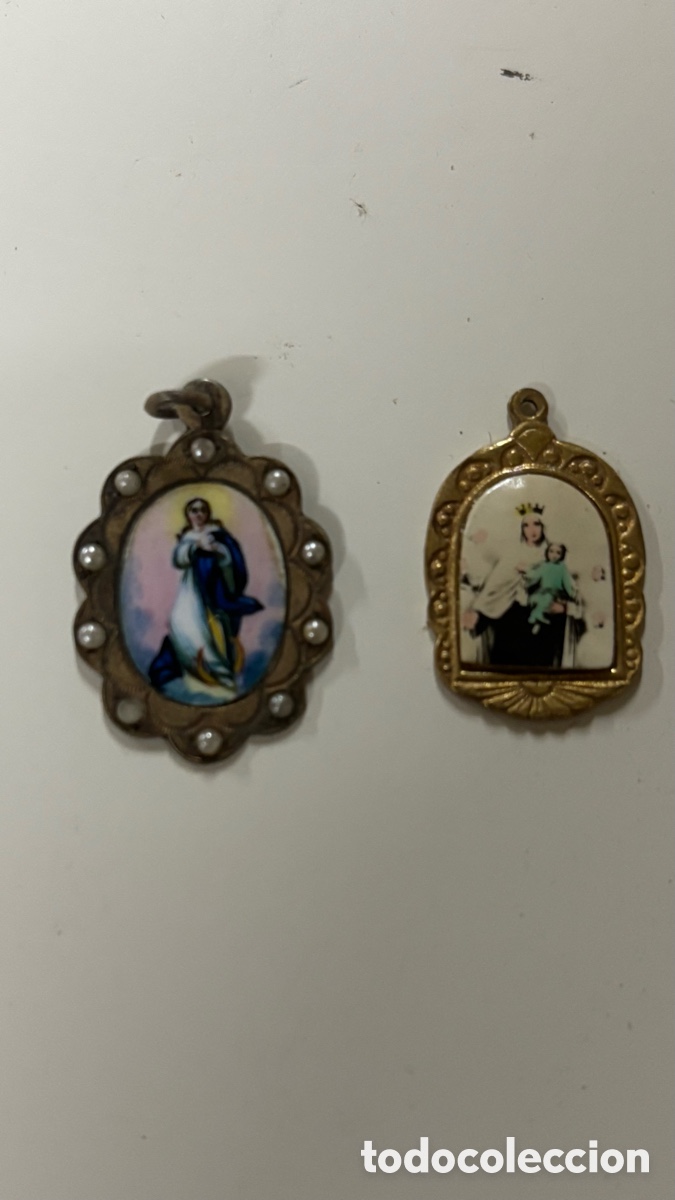 Antig&uuml;edades: Medallas religiosas esmaltadas - Foto 1