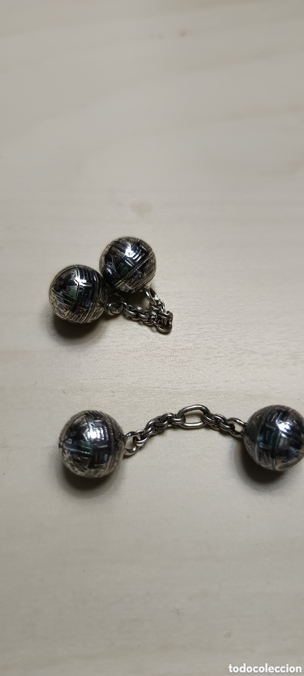 Antig&uuml;edades: Gemelos antiguos labrados plata - Foto 3