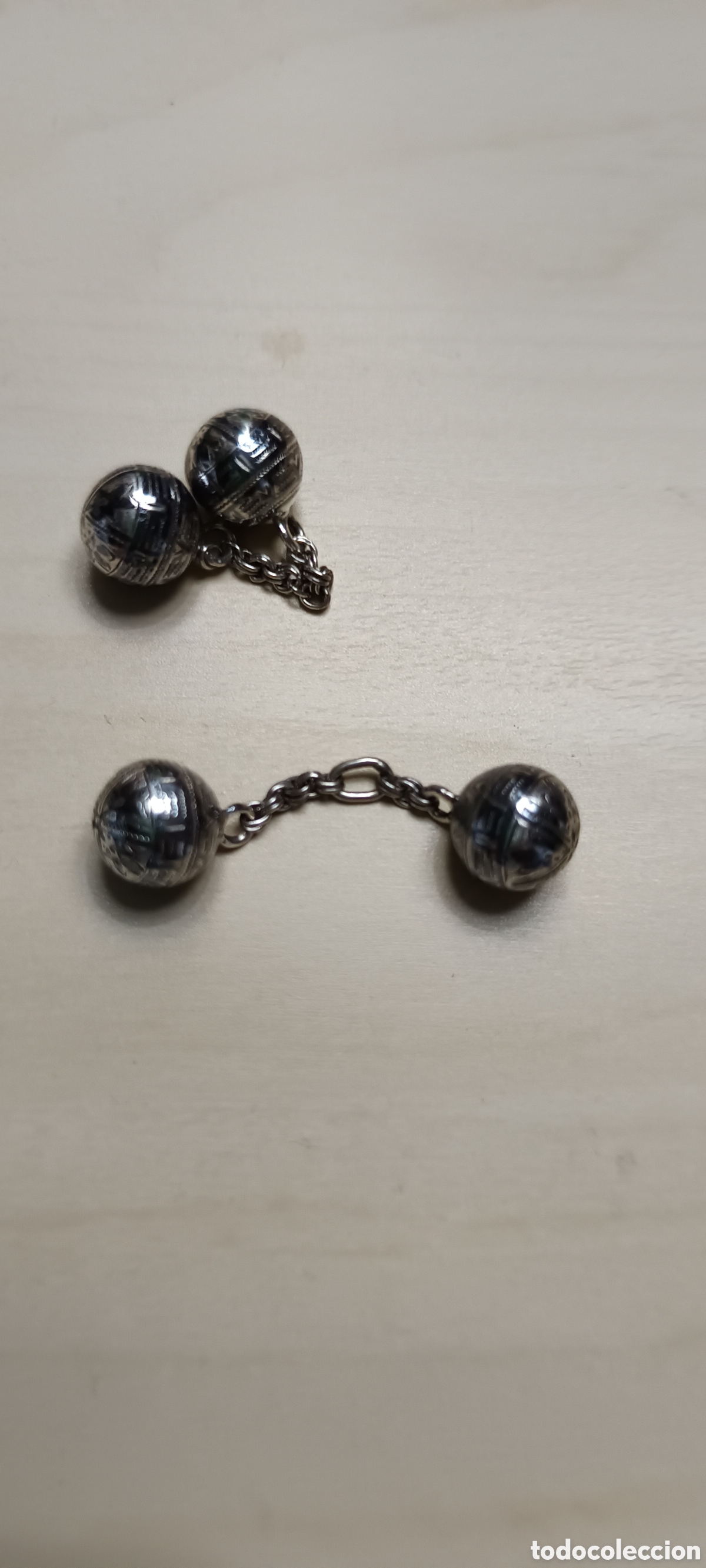 Antig&uuml;edades: Gemelos antiguos labrados plata - Foto 1