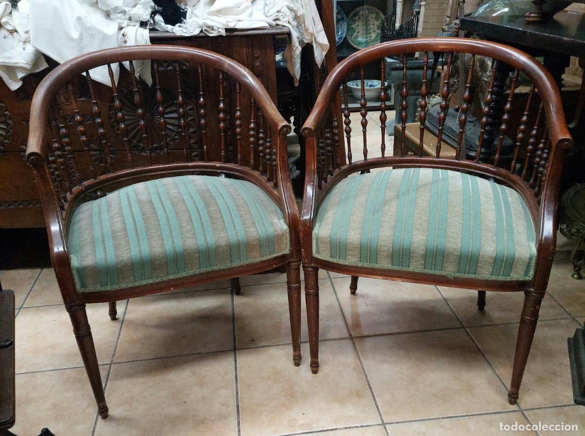 Antig&uuml;edades: Pareja de butacas estilo Regency - Foto 1