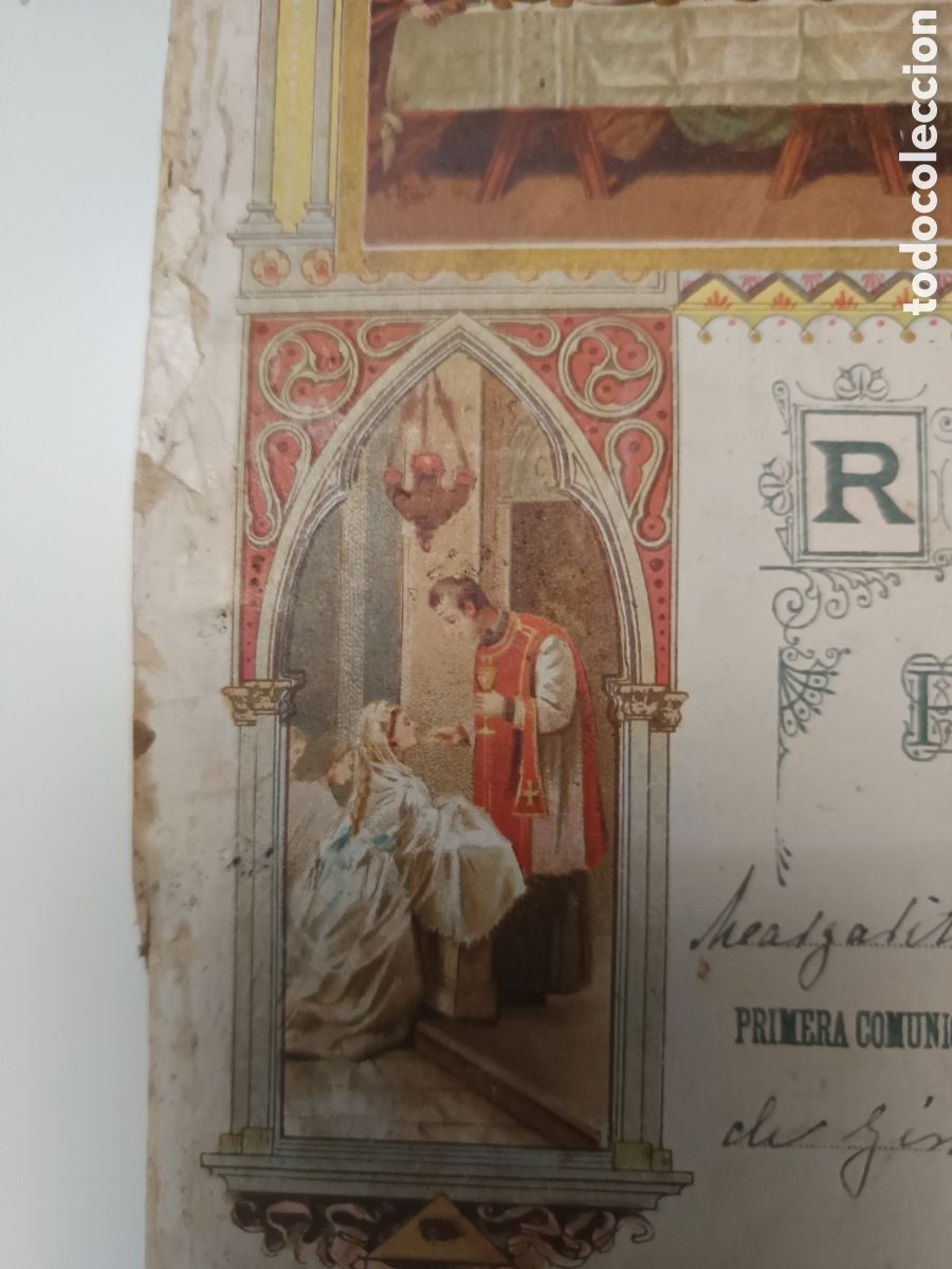 Antig&uuml;edades: Recuerdo de la Primera comuni&oacute;n 1903 - Foto 5