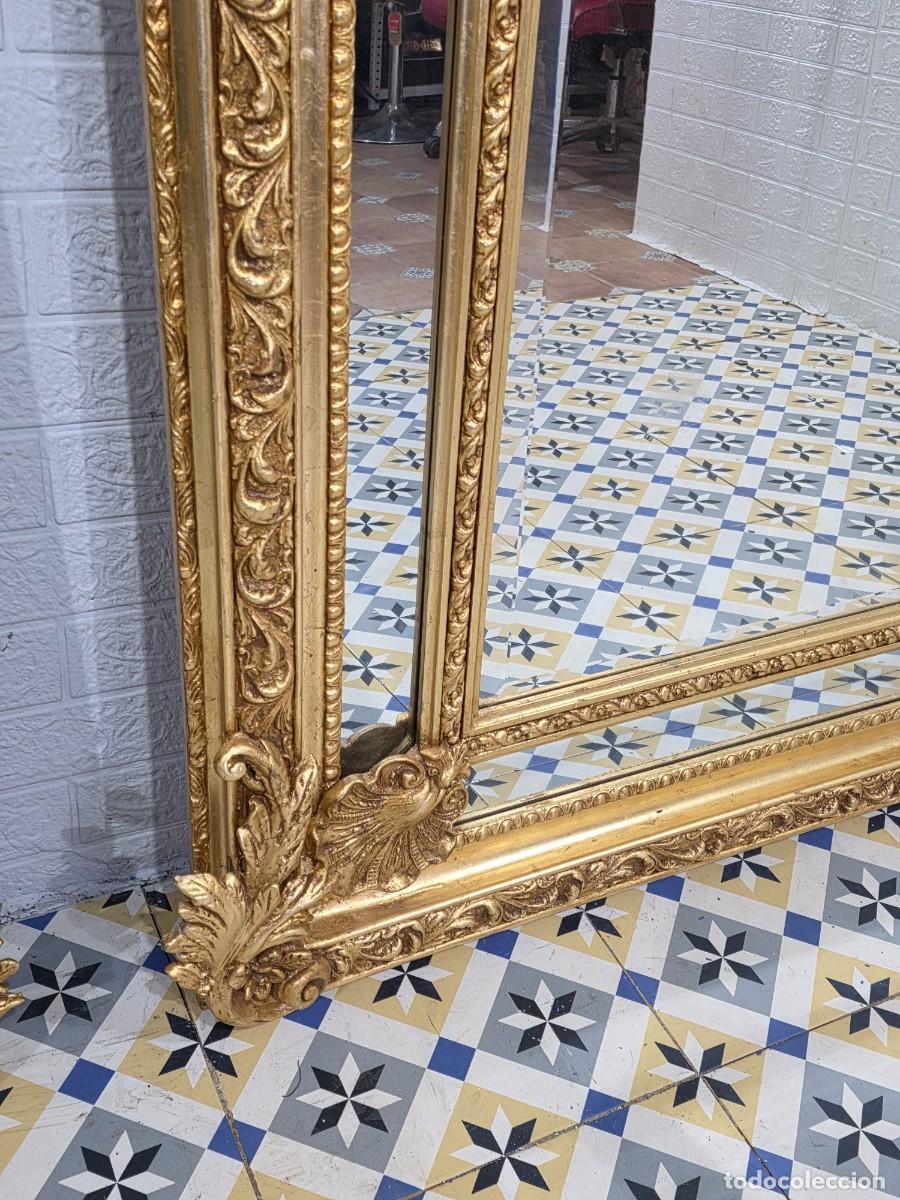 Antig&uuml;edades: Gran espejo dorado y biselado - Foto 4