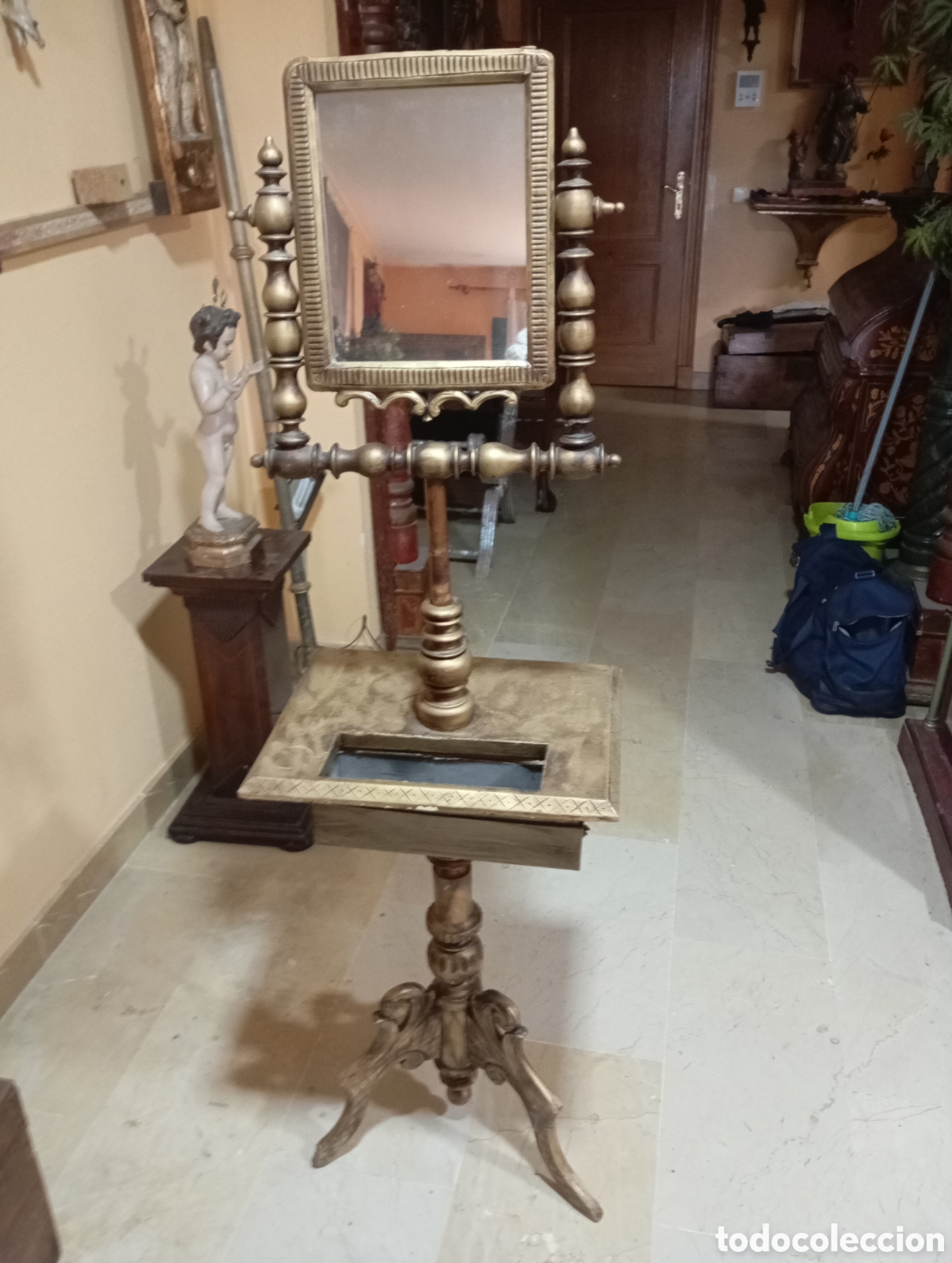 Antig&uuml;edades: Tocador de madera isabelino - Foto 2