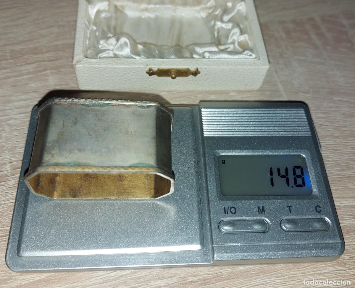 Antig&uuml;edades: SERVILLETERO PLATA GRABADO 14,8 gr - Foto 5