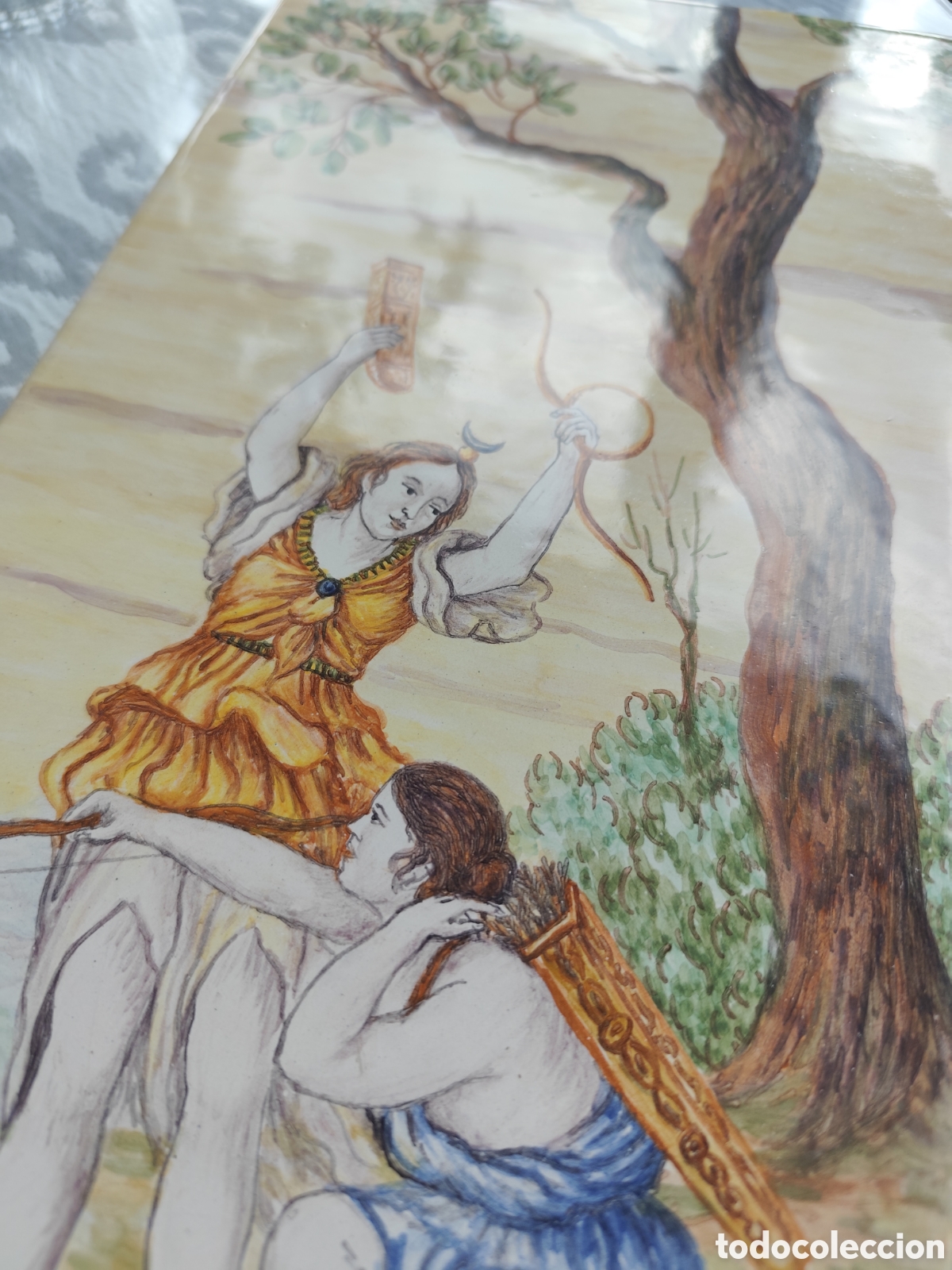 Antig&uuml;edades: Azulejo ceramica Alcora - Foto 2