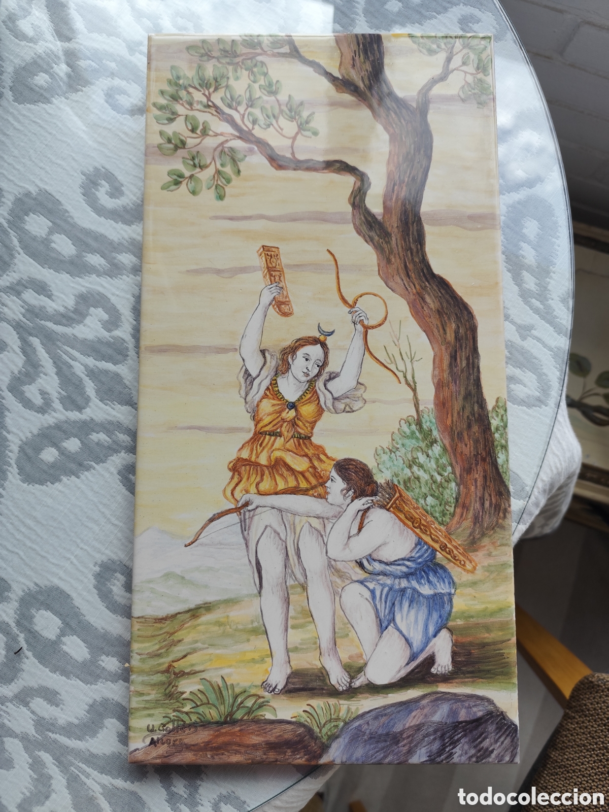 Antig&uuml;edades: Azulejo ceramica Alcora - Foto 3
