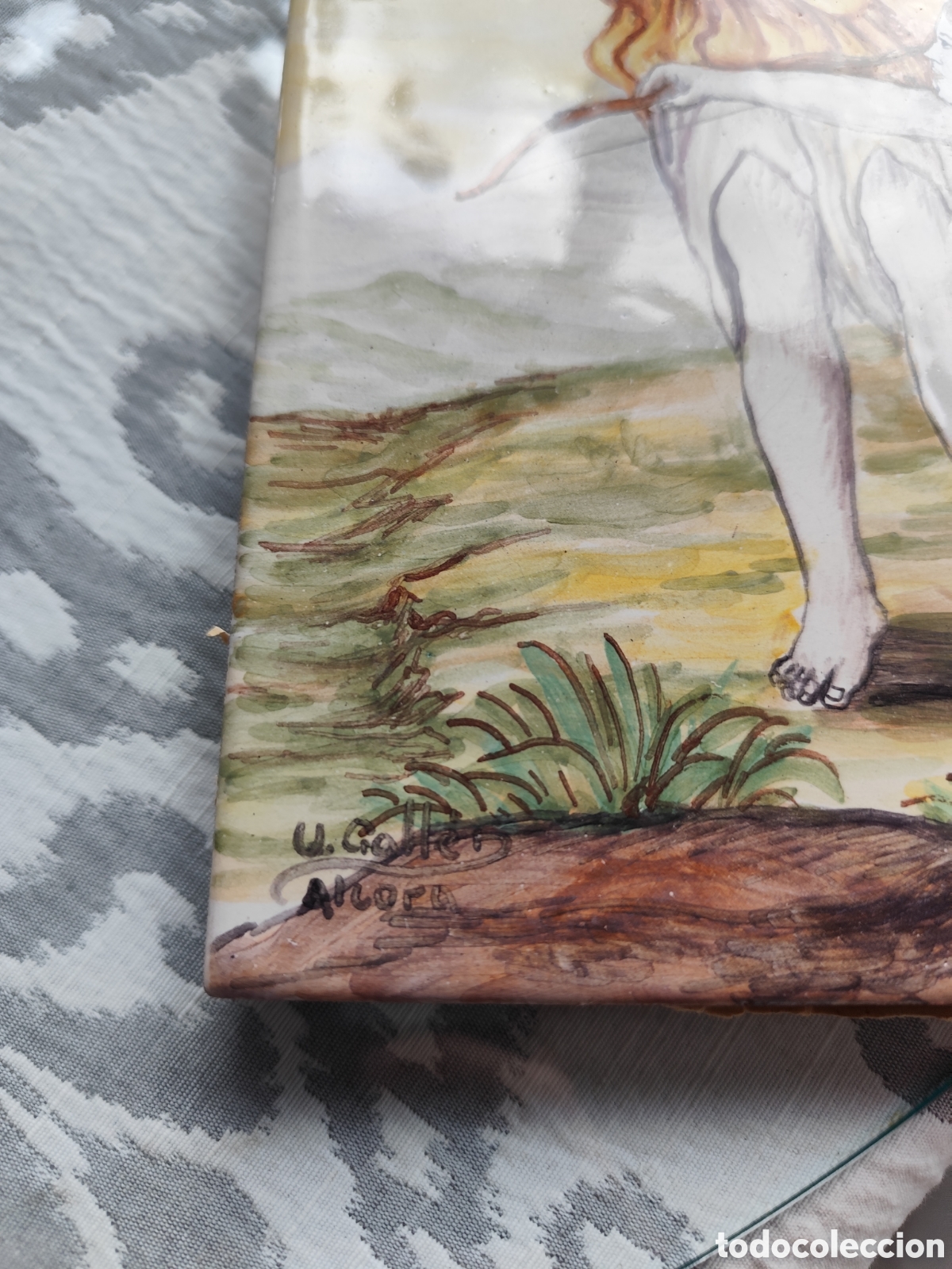 Antig&uuml;edades: Azulejo ceramica Alcora - Foto 1
