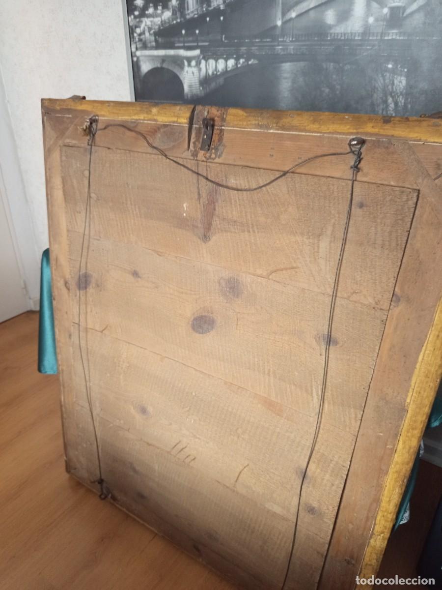 Antig&uuml;edades: Espejo antiguo de madera dorada - Foto 1