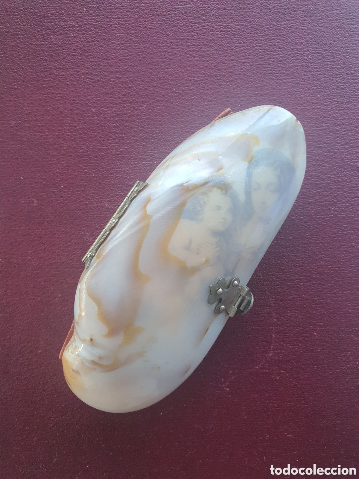 Antig&uuml;edades: monedero concha. Virgen Rafael - Foto 1