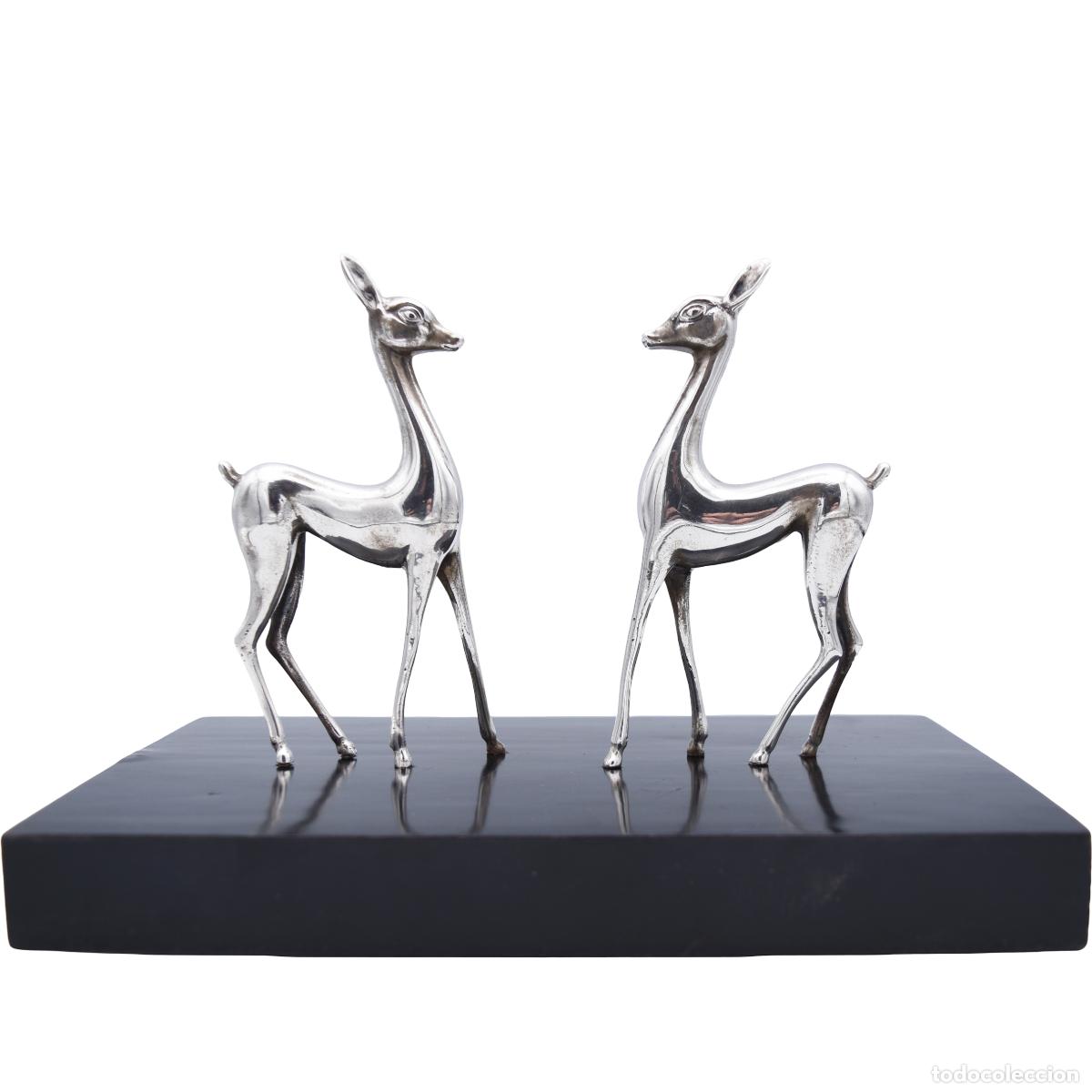 Antig&uuml;edades: Ciervos de plata - Escultura - Foto 1