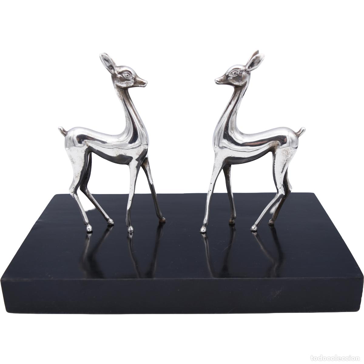 Antig&uuml;edades: Ciervos de plata - Escultura - Foto 2