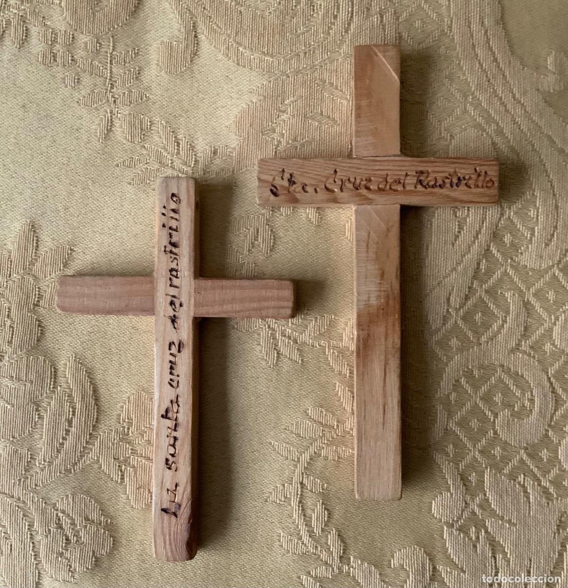 Antig&uuml;edades: 2 CRUCES DE MADERA DE JERUSALEM - Foto 1