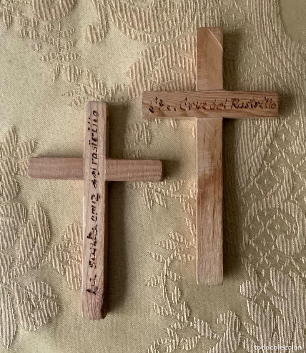 Antig&uuml;edades: 2 CRUCES DE MADERA DE JERUSALEM - Foto 2